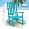 Outdoor Rocking Chairs All-Weather Resistant HDPE Poly Wood Resin Plastic, Humidity-Proof, Porch, Deck, Garden, Lawn, Backyard, Fire Pit, Garden Glide